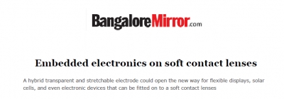 'Embedded electronics on soft contact lenses'	