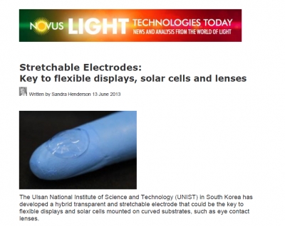 'Stretchable Electrodes: Key to flexible displays, solar cells and lenses'	
