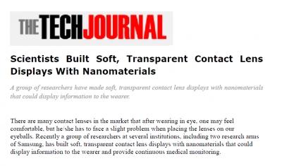 'Scientists Built Soft, Transparent Contact Lens Displays With Nanomaterials' ('The Tech Journal