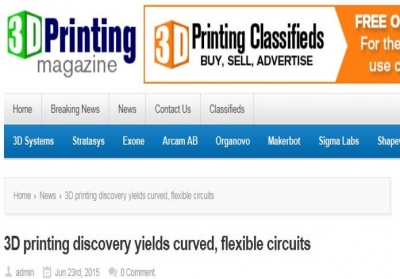 3D Printing magazine : 3D printing discovery yields curved, flexible circuits