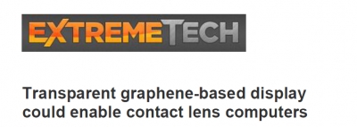 'Transparent graphene-based display could enable contact lens computers'	
