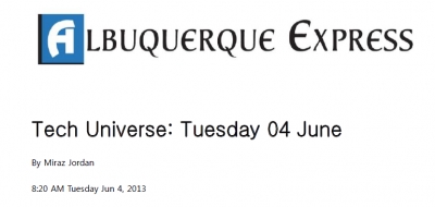 'Tech Universe: Tuesday 04 June' (호주 'Albuquerque Express'에 소개)	